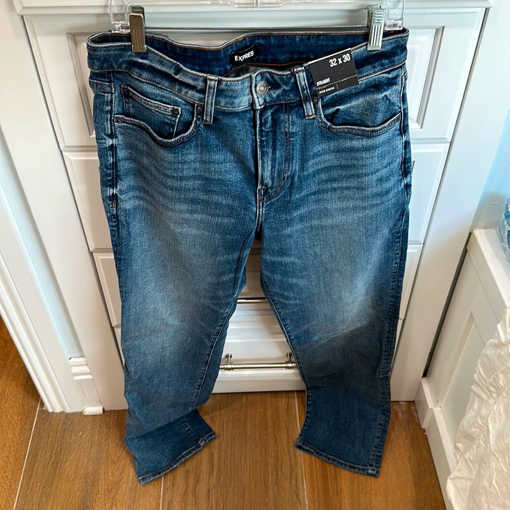 Men's Express hyper stretch straight jeans